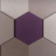 Panneau acoustique mural et plafond (décoratif design) - Epaisseur 12mm - Hexagone violet