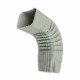 Coude frontal 75° pour gouttière aluminium 60 x 80 mm coloris au choix Imitation-Zinc