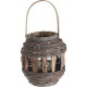 Lanterne en bois gris