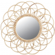Miroir en rotin fleur
