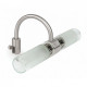 Applique salle de bains nickel mat relax 2 ampoules