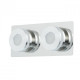 Applique murale chromée techno 2 ampoules 7.5 cm