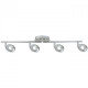 Spot chromé techno 4 ampoules 17 cm