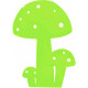 Champignon déco en métal vert 50cm