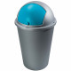 Poubelle avec couvercle bleu 50 litres
