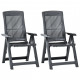 Chaises inclinables de jardin 2 pcs plastique - Couleur au choix Anthracite