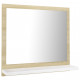 Miroir de salle de bain 40x10,5x37 cm aggloméré - Couleur au choix Chêne-blanc