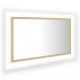 Miroir à LED de salle de bain 80x8,5x37 cm Acrylique - Couleur au choix Chêne