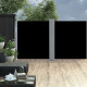 Auvent latéral double rétractable de patio 170x600 cm - Couleur au choix 