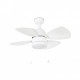 Ventilateur de plafond avec lumière blanc mediterraneo 1 ampoule