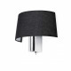 Aplique murale noire hotel h20 cm 1 ampoule