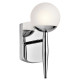 Applique jasper, chrome poli, verre opale, led