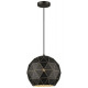Suspension noir mat derby l30 1 lumières