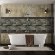 Carrelage mosaïque en verre - Salle de bain/cuisine/salon - Modèle rectangle gris foncé 