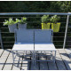 Banc de jardin convertible table + tabourets en métal 