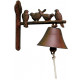 Cloche de jardin en fonte 4 oiseaux