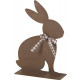Lapin décoratif en métal rouillé