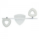 Spot blanc techno 2 ampoules 18 cm