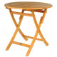 Table ronde pliante look teck