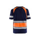 T-shirt de travail haute visibilité blaklader 100% coton - Coloris et taille au choix Bleu marine-orange
