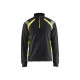 Sweat col camionneur avec détails fluo 34321158 - Couleur et taille au choix Noir-jaune fluo