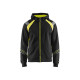 Sweat zippé à capuche 34331158 - Couleur et taille au choix Noir-Jaune fluo