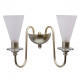 Applique murale dorée elegance 2 ampoules 26 cm