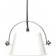 Grande suspension indus en métal blanc