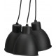 Suspension 3 lampes en métal noir