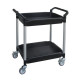 Servante polyvalente 180 kg 2 plateaux avec rebords sr2 stockman