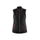 Gilet softshell +stretch femme 38512516 - Couleur au choix Noir-Rouge