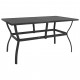 Table de jardin anthracite acier - Dimensions au choix 140 cm