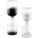 Duo de sablier design noir et blanc en verre