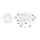 Douille 7/8 12 pans 52 mm 8900dz-7/8 bahco 