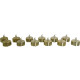 12 bougies dorées leds flamme - Coloris au choix