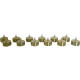 12 bougies dorées leds flamme - Coloris au choix Blanc