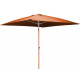 Parasol inclinable carré aluminium 2 mètres - Coloris au choix