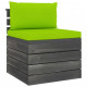 Canapé de milieu palette de jardin bois de pin avec coussins - Couleur des coussins au choix Vert Vif