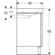 Pack lavabo Bastia avec meuble bas Geberit longueur 80 cm 