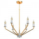 Plafonnier doré loft 6 ampoules 104 cm