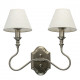 Applique murale grise neoclassic 2 ampoules 20 cm