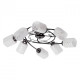 Plafonnier gris megapolis 8 ampoules 25 cm