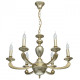 Suspension dorée neoclassic 6 ampoules 95 cm