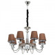 Suspension chromée elegance 8 ampoules 145 cm