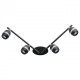 Spot noir techno 4 ampoules 17 cm