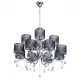 Suspension chromée elegance 12 ampoules 93 cm