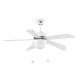 Faro 33318 Ventilateur de plafond avec lumière 3 vitesses Fonction réversible, Blanc