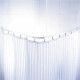 rail de rideau de douche universel blanc 160x70 cm