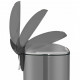 Hailo poubelle à pédale topdesign taille m 13 l gris mat 0516-790 