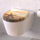 Siège de toilette avec fermeture en douceur sea star imprimé 
